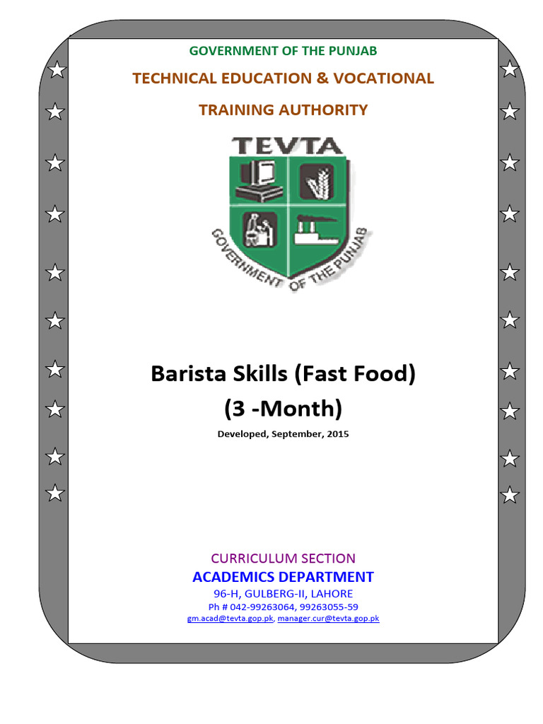 Barista Skills Training Program Overview | PDF | Drink | Food Preservation