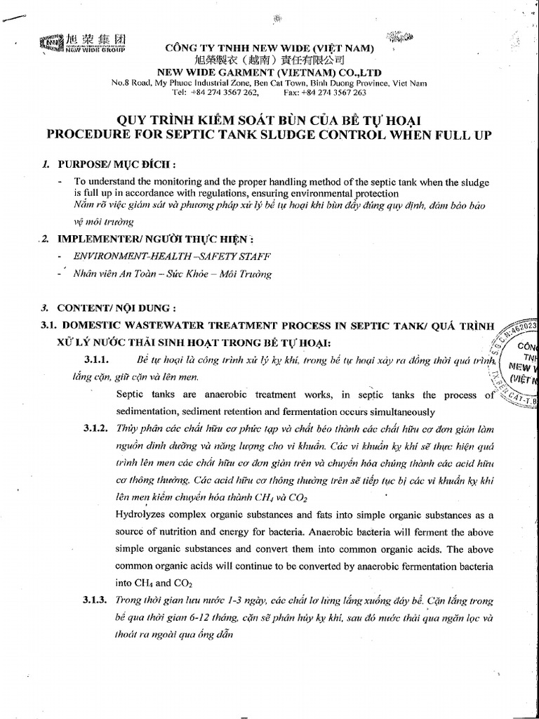 Offloading Septic Waste Control Procedure | PDF