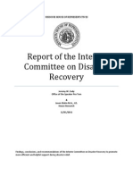 Report of The Interim Committee On Disaster Recovery: Missouri House of Representatives