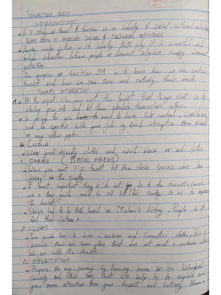 Tourism Geography Pdf