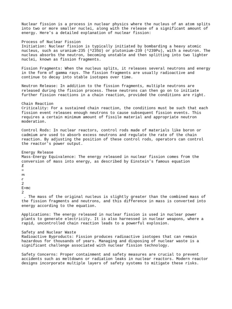 Definition and Process of Fission | PDF | Nuclear Fission | Neutron