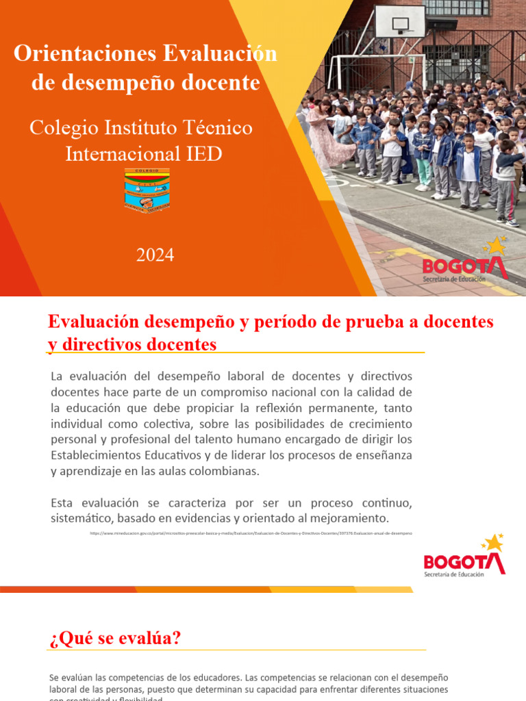 Evaluación de Desempeño Docente 2024 | PDF | Evaluación | Enseñando