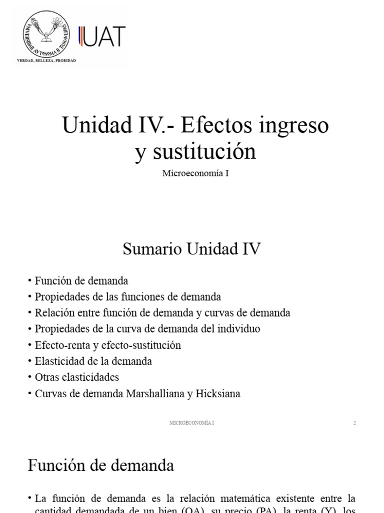 Efectos de ingreso y sustitución en demanda | PDF | Elasticidad ...