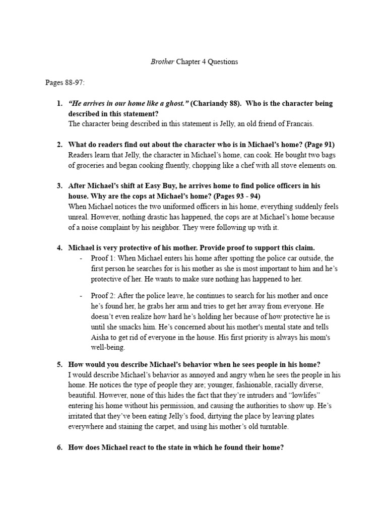 Copy of Copy of Brother Chapter 4 Questions | PDF | Social Science ...