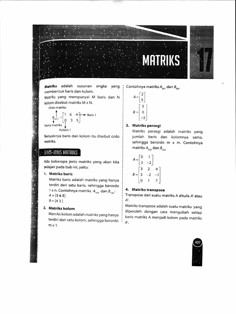 Bab 17 Matriks | PDF