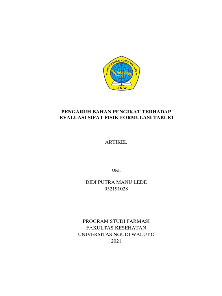 ARTIKEL - DIDI PUTRA MANU LEDE - 052191028 - Didi Putra | PDF | Tablet ...