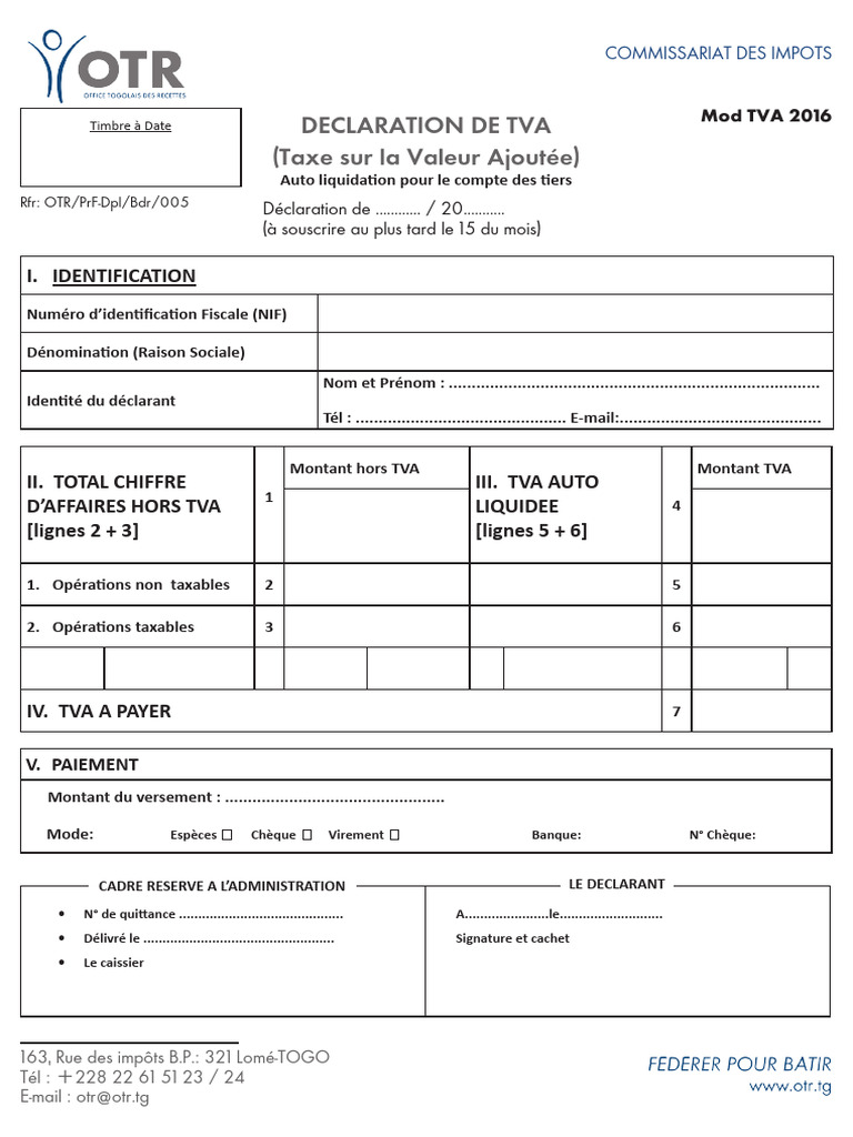 Déclaration de TVA Madagascar 2023 | PDF | Taxe sur la valeur ajoutée ...