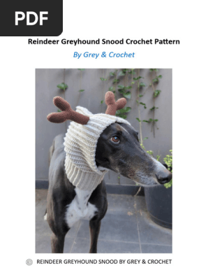 Reindeer Greyhound Snood Crochet Pattern