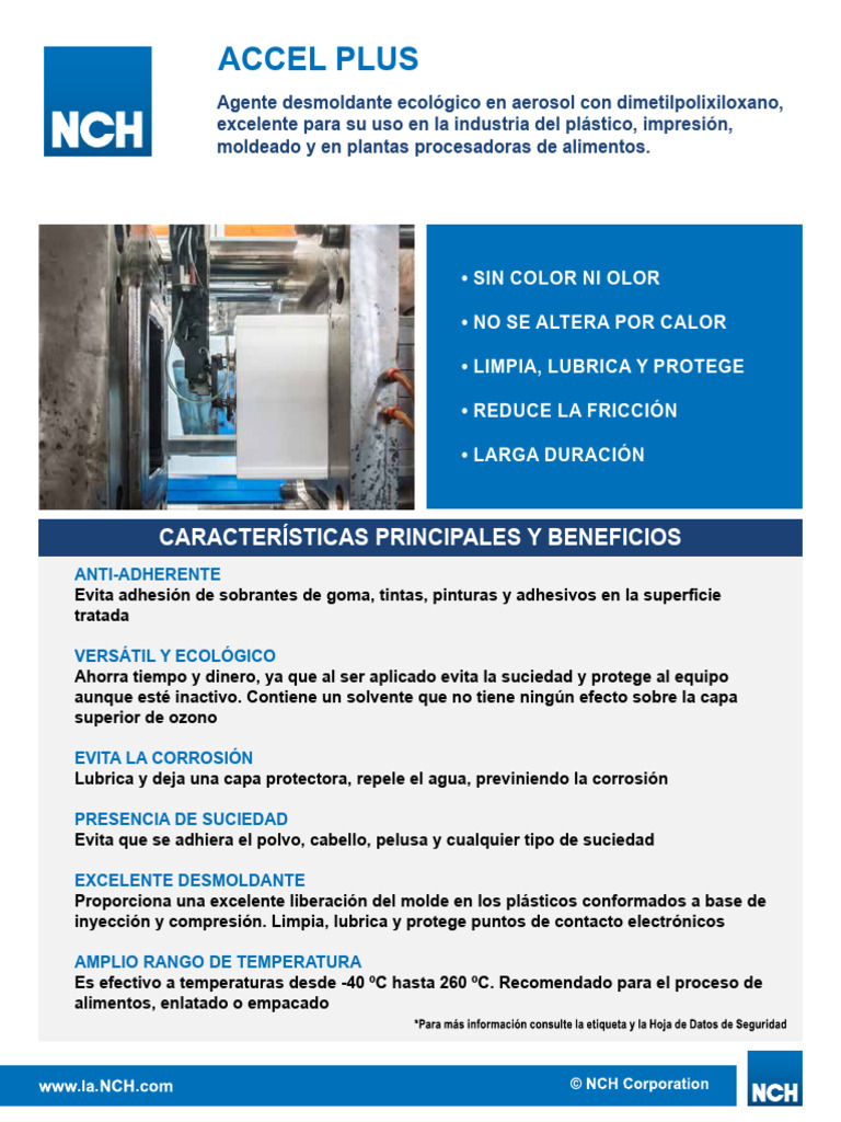 Accel Plus: Desmoldante Ecológico en Aerosol | PDF | El plastico ...