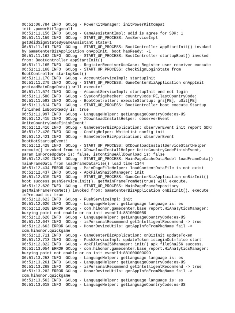 GameCenter Startup Process Log | PDF | Computer Architecture | World ...
