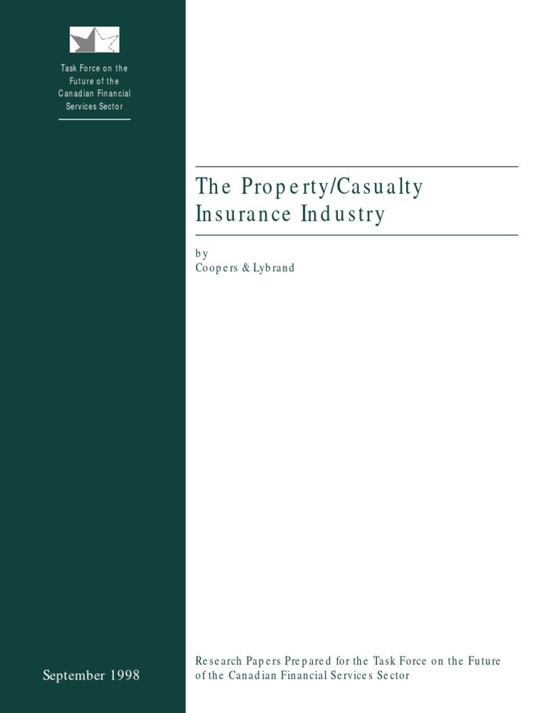 Property and Casualty Insurance Industry | PDF | Reinsurance | Insurance