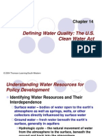 Defining Water Quality: The U.S. Clean Water Act: © 2004 Thomson Learning/South-Western