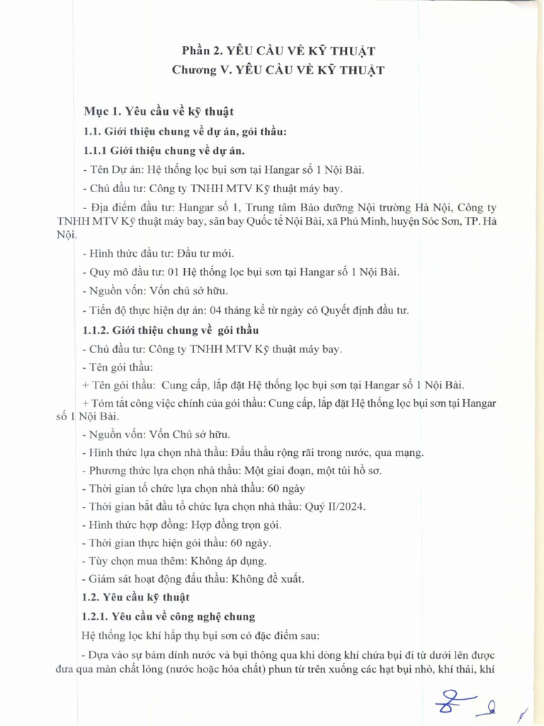 Chuong V - YEU CAU VE KY THUAT (V1-DT) | PDF