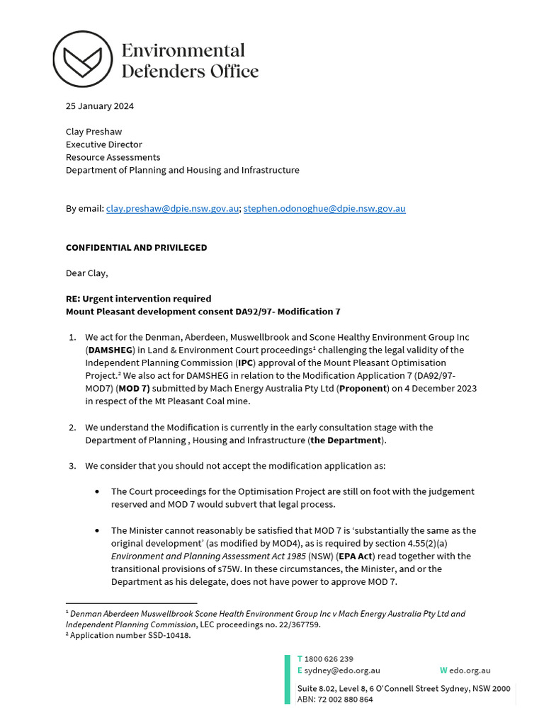 Letter To DPHI | PDF | Climate Change | Fossil Fuels