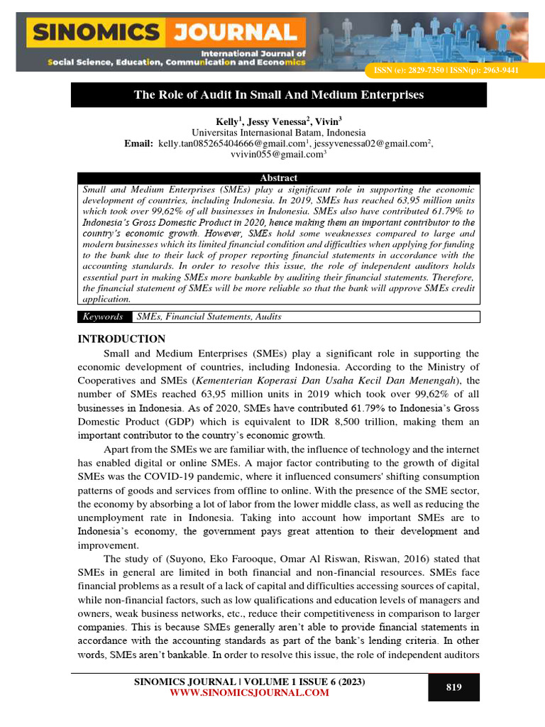 Importance of Audits for SMEs' Growth | PDF | Audit | Small And Medium ...