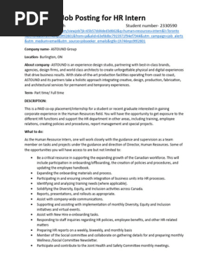 Job Posting