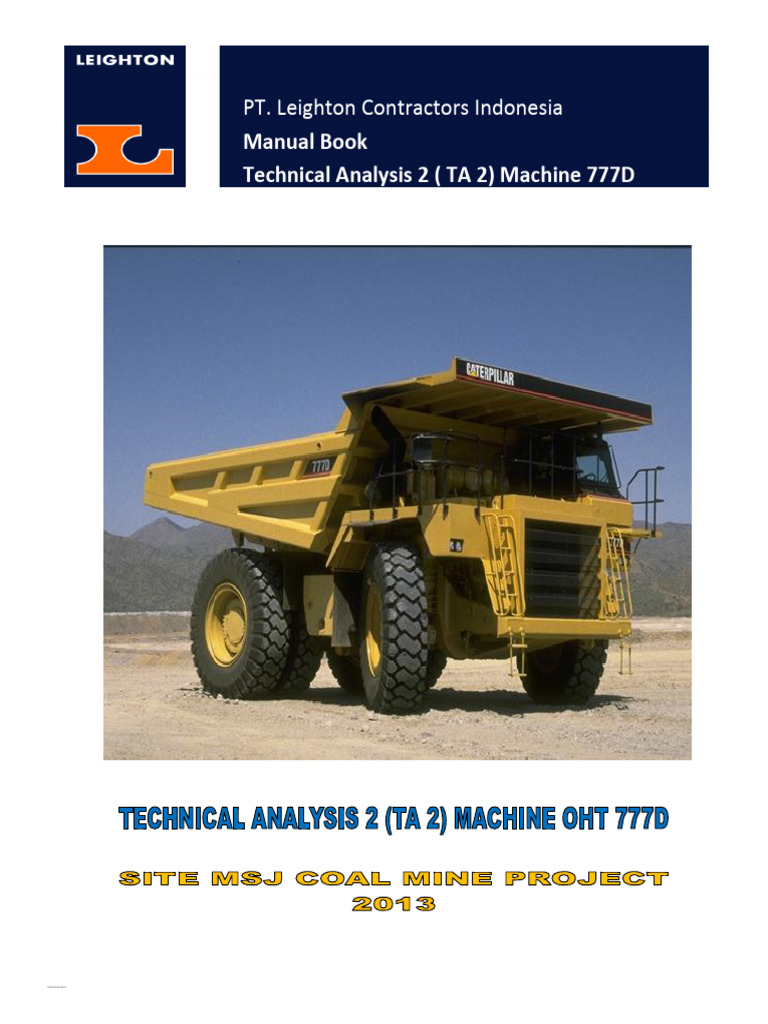 Manual Teknik Dump Truck 777D | PDF