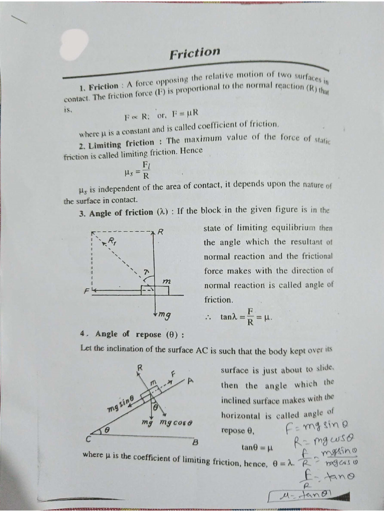 Friction Pdf