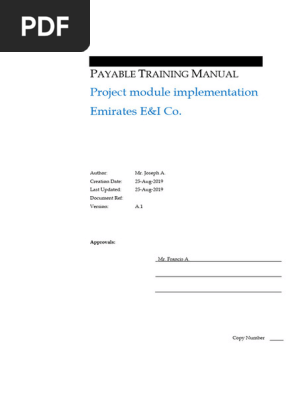 5. Payable Training manual