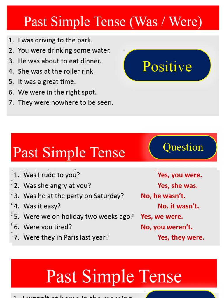 Past Simple Tense | PDF | Grammar | Linguistics