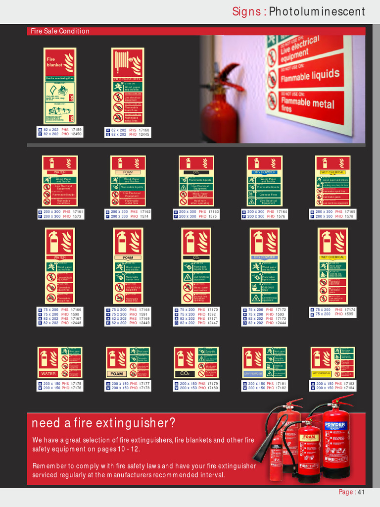 SCAN-Safety-Signs-Catalogue-2014 43 | PDF | Fires | Materials