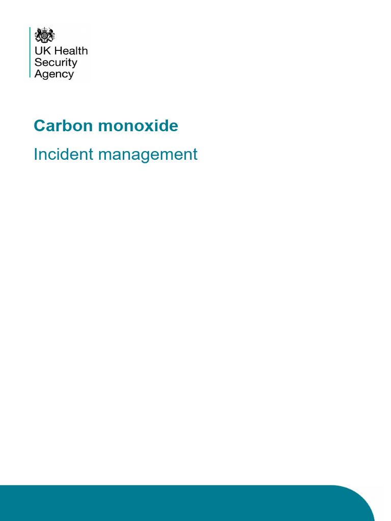 UKHSA Incident Management Carbon Monoxide | PDF | Dangerous Goods | Oxygen