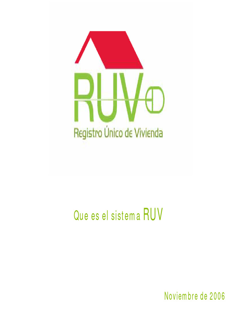 Registro Único de Vivienda (RUV) en México | PDF