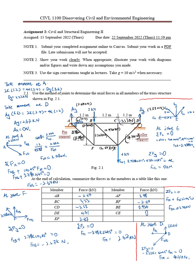 Civil Hw2 | PDF | Structural Engineering