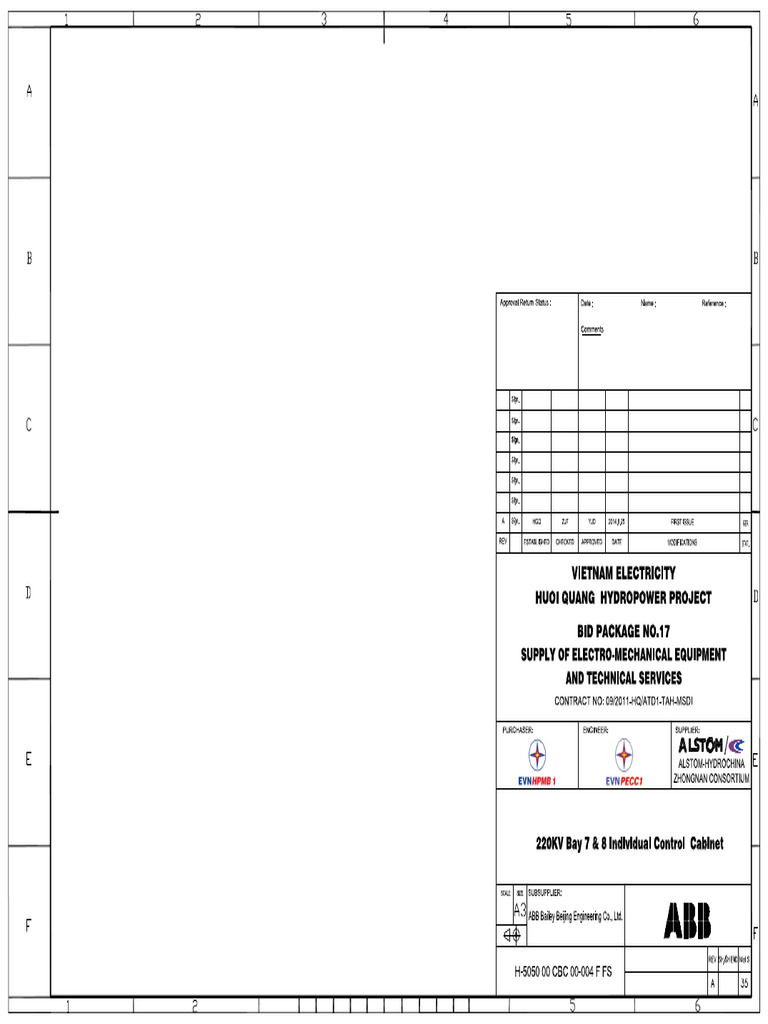 H-5050 00 CBC 00-004 F FS (220KV Bay 7 & 8 Individual Control Cabinet ...