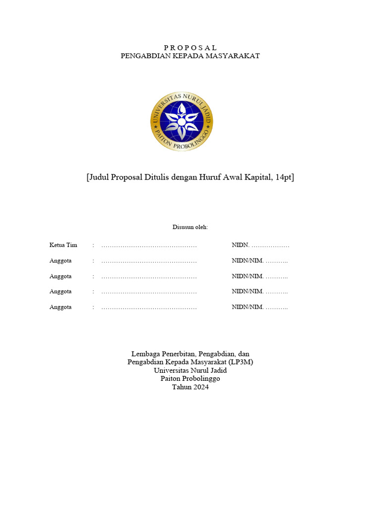 Proposal PKM Universitas Nurul Jadid | PDF