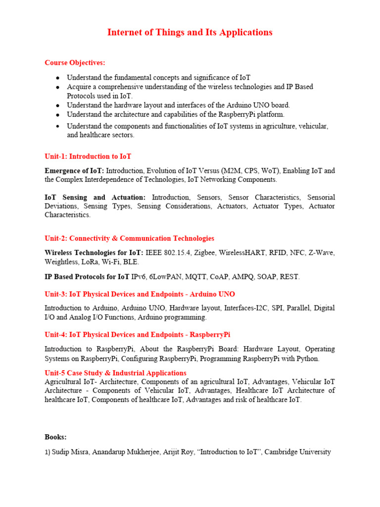 IoT Applications: Arduino & RaspberryPi | PDF | Internet Of Things ...