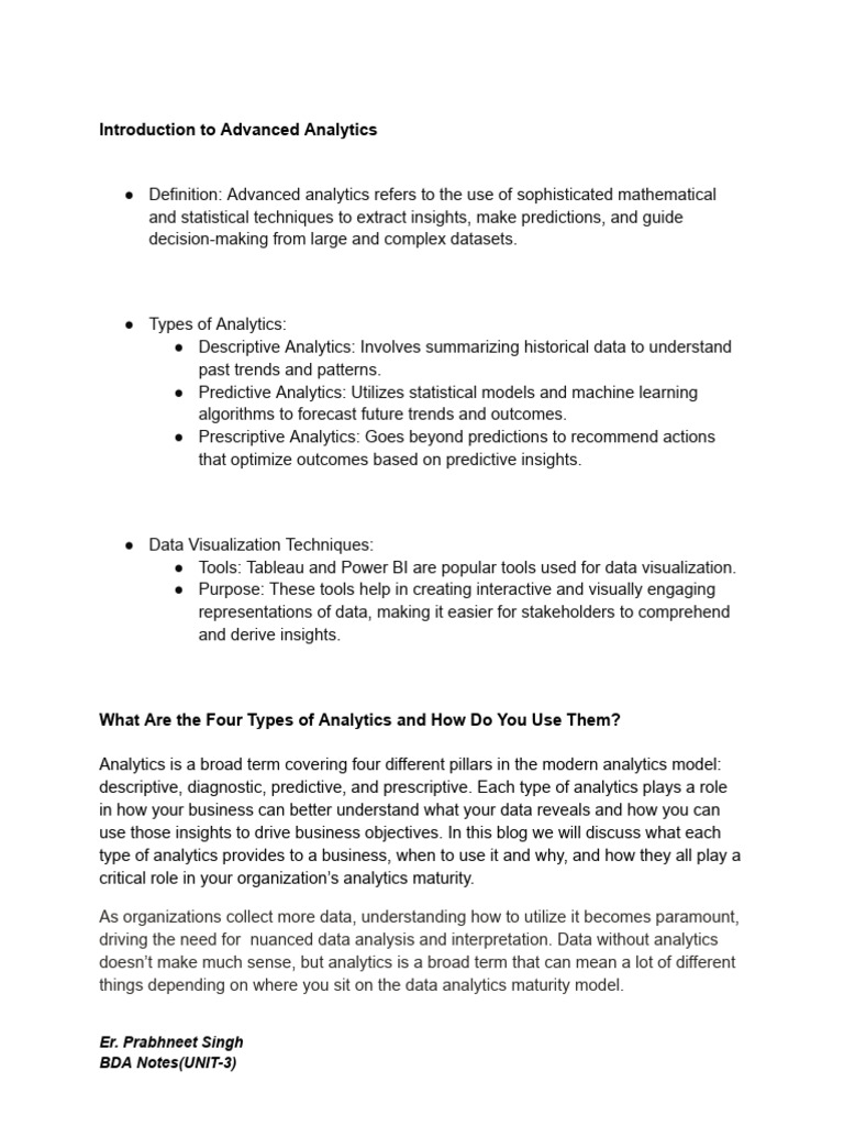 Unit 3 Bda Notes Pdf Analytics Big Data