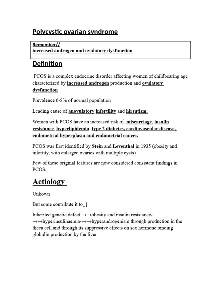 PCO(1) | Download Free PDF | Polycystic Ovary Syndrome | Endocrine System