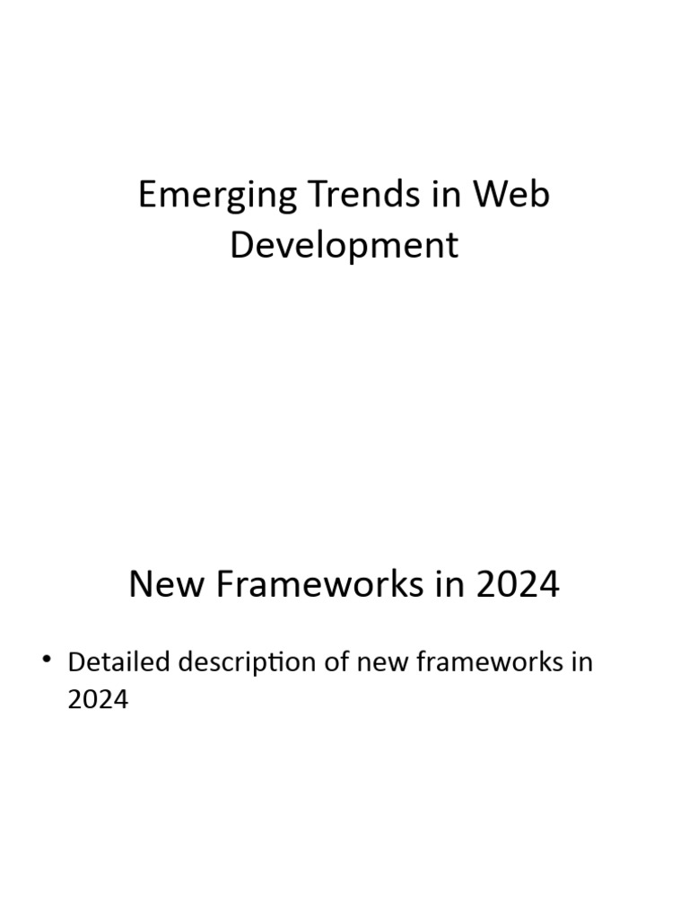 Emerging Trends in Web Development Presentation 3 | PDF | Business | Art