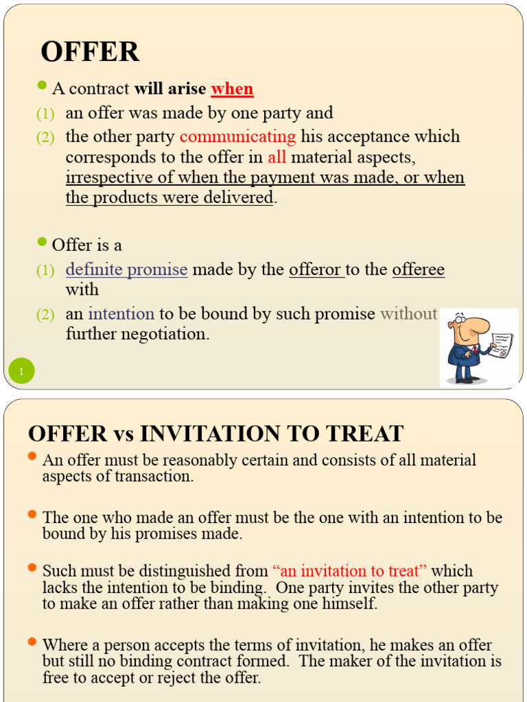 Understanding Offers in Contract Law | PDF | Offer And Acceptance | Justice