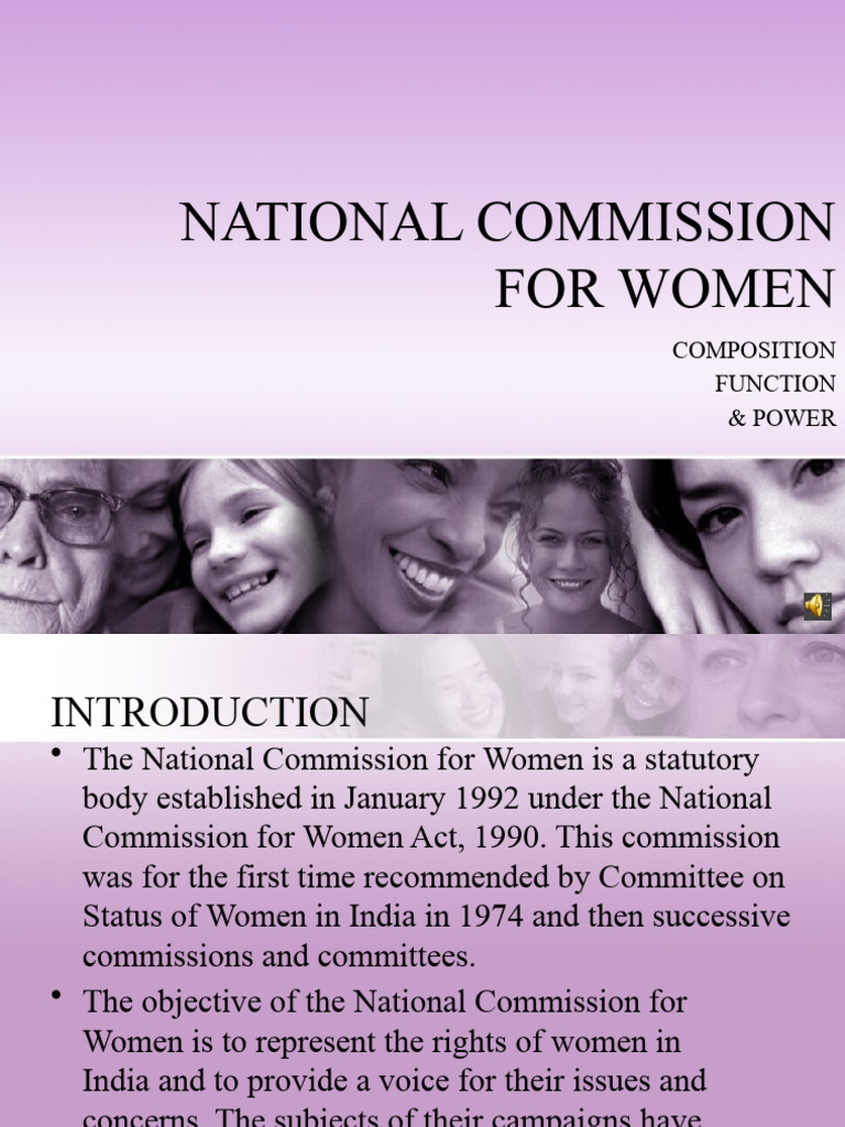 National Commission for Women Overview | PDF | Government Of India ...