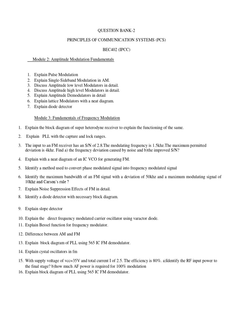 QUESTION BANK 2new | PDF