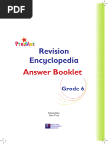 Encyclopedia Grade 6 Answers