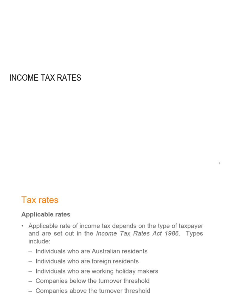 2023-24 Australian Income Tax Rates | PDF | Tax Rate | Taxes