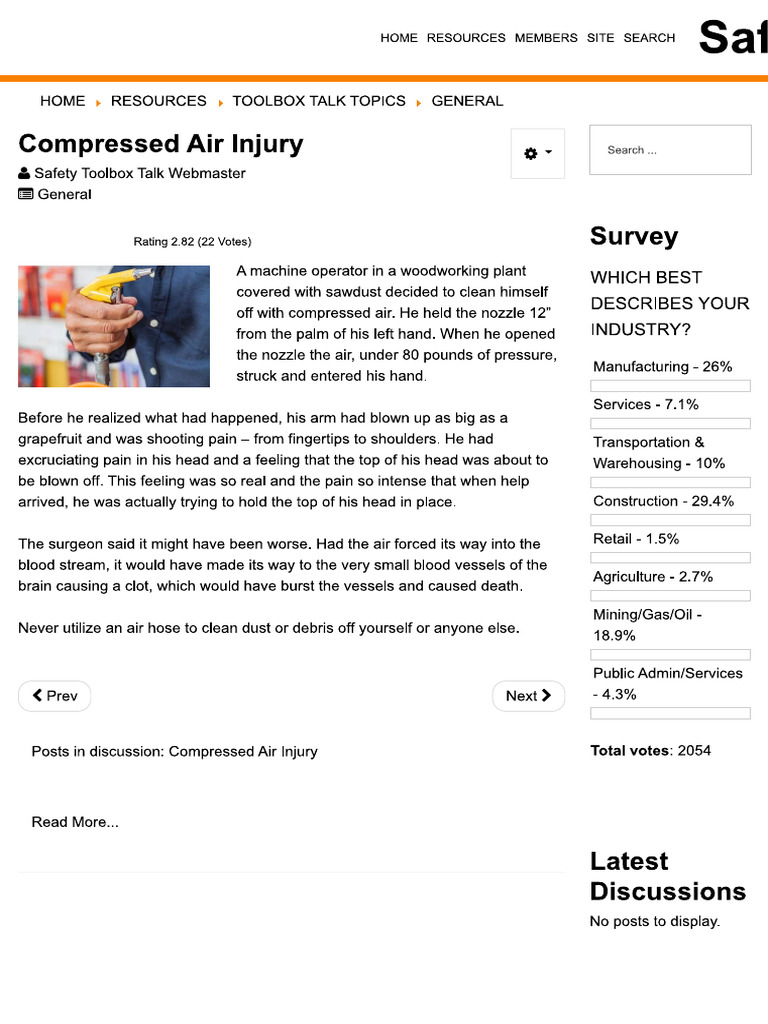 Compressed Air Injury PDF