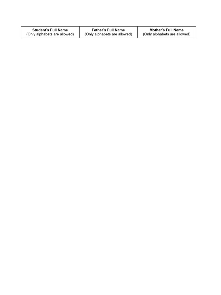 Student Registration Form Template | PDF
