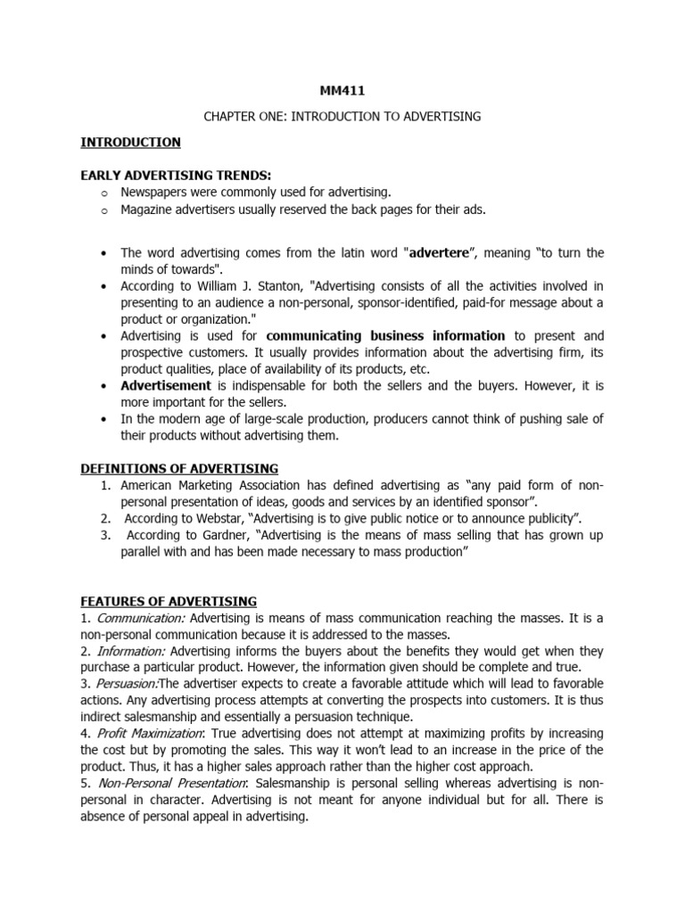 FM 411 Chapter 1 | PDF | Advertising | Brand