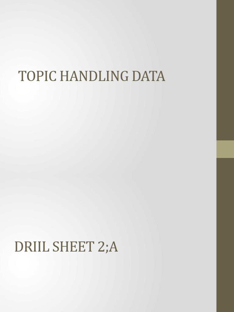 Grade 3 Maths Data Handling Pdf