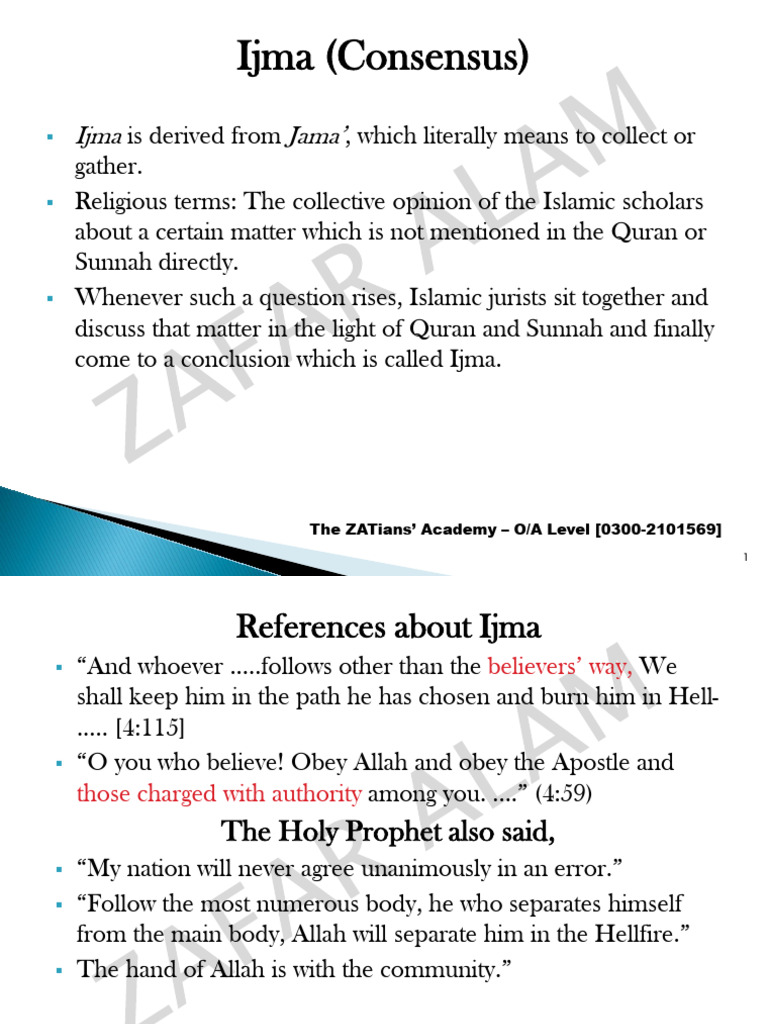 Ijma | PDF | Prophets And Messengers In Islam | Islamic Ethics
