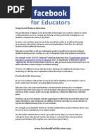 Download Using Facebook in the Classroom by Facebook for Educators SN75087909 doc pdf