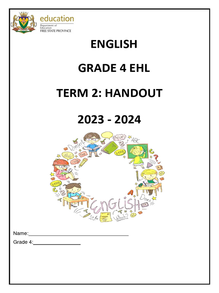 Grade 4 EHL Language Skills Term 2 | PDF | Verb | Linguistic Typology