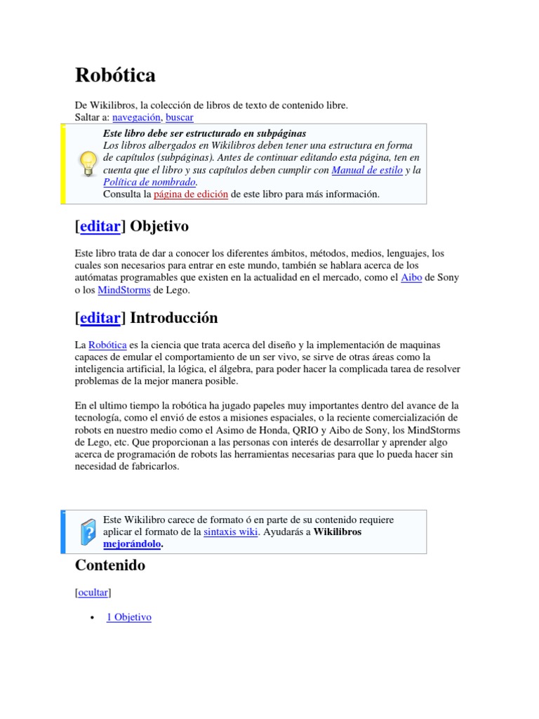 Robótica | PDF | Robot | Robótica