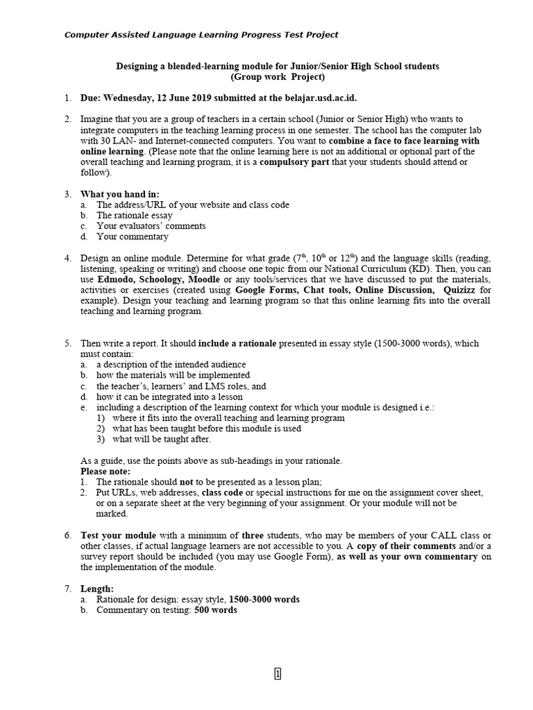 Blended Learning Module Design Guide | PDF | Educational Technology ...