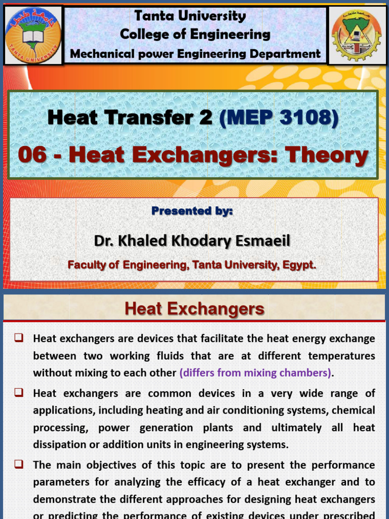 Heat Exchanger Theory Overview | PDF | Heat Exchanger | Heat Transfer