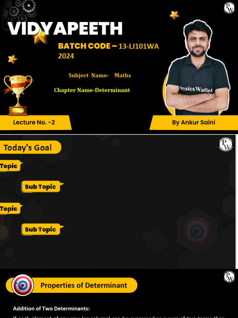 Determinant 2 Pdf Determinant Discrete Mathematics